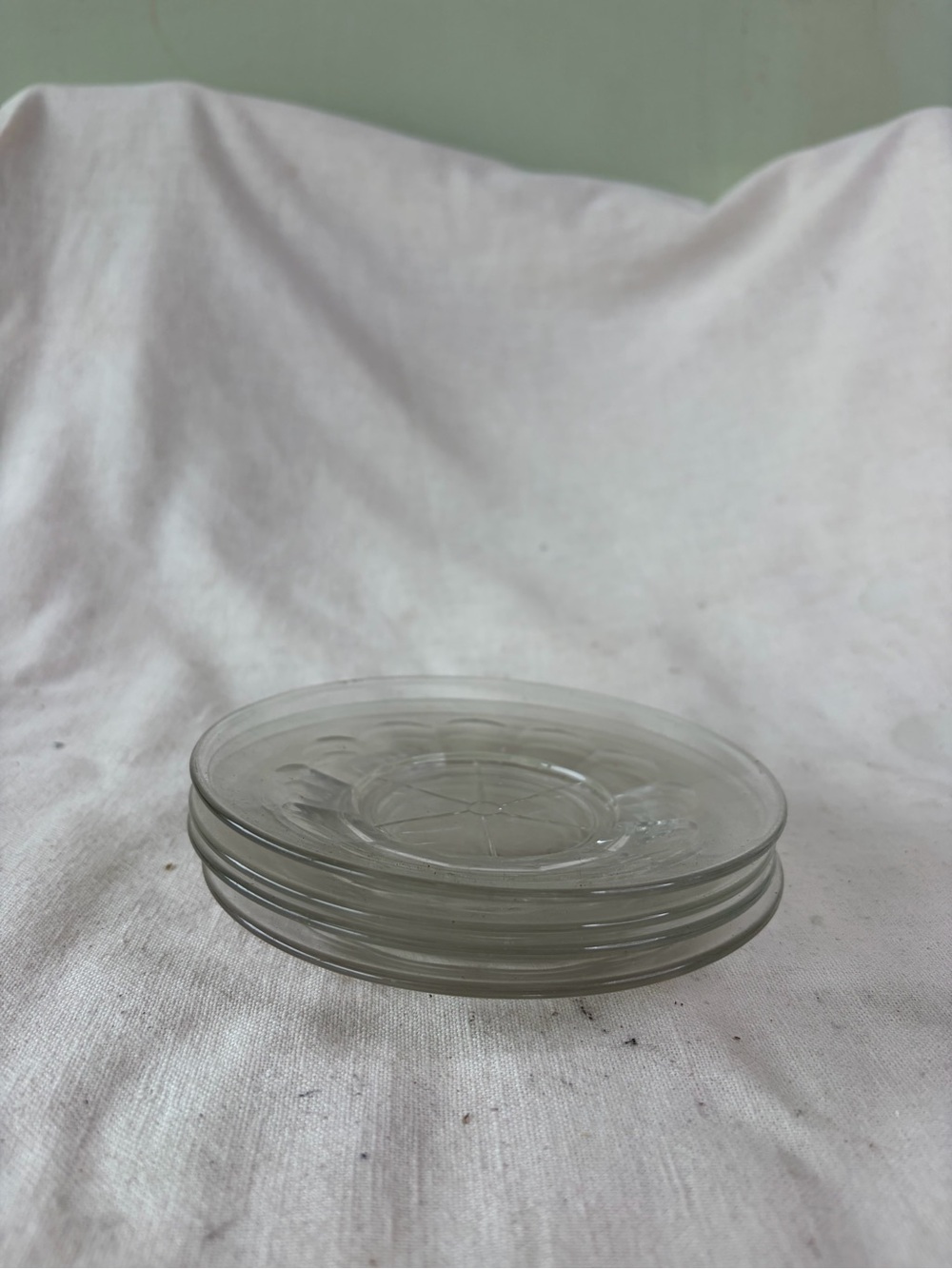 Clear Glass Dessert Plates - Set of 4